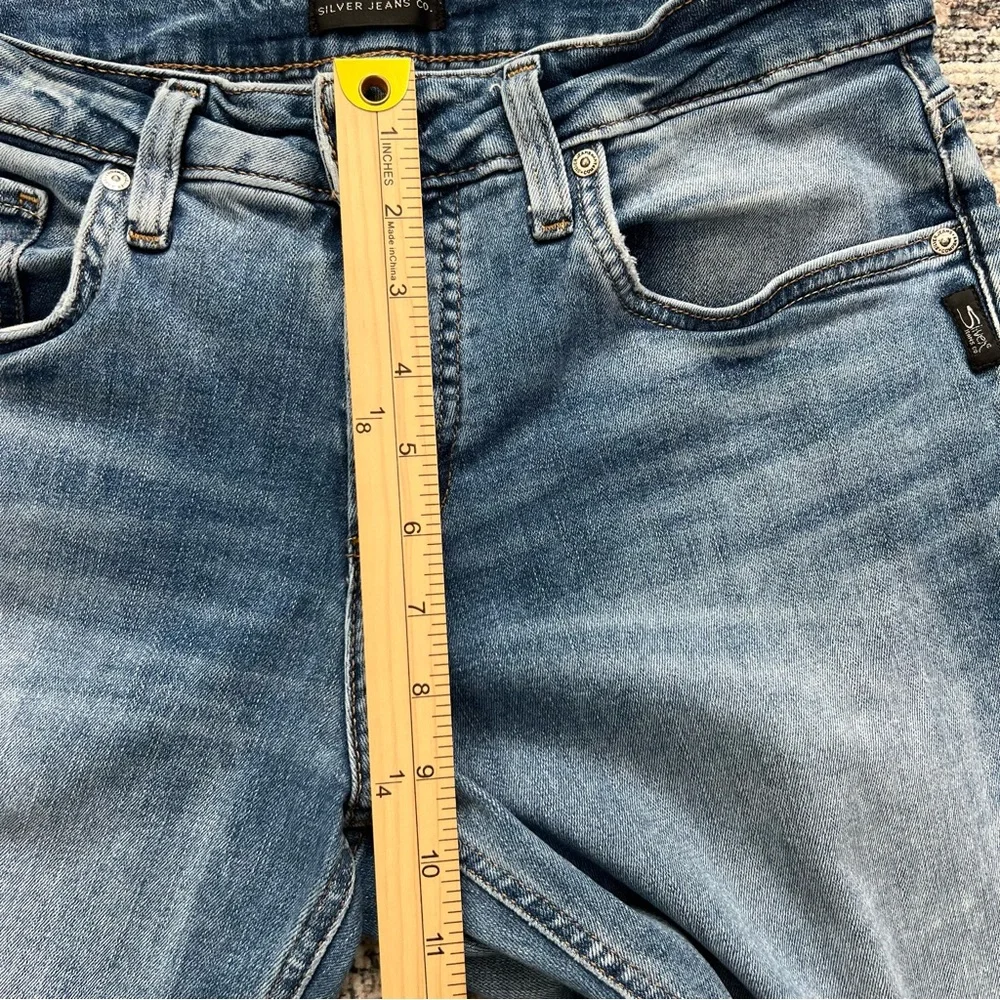 Silver Jeans Boyfriend Women Size 30 Blue Denim Stretch Distressed